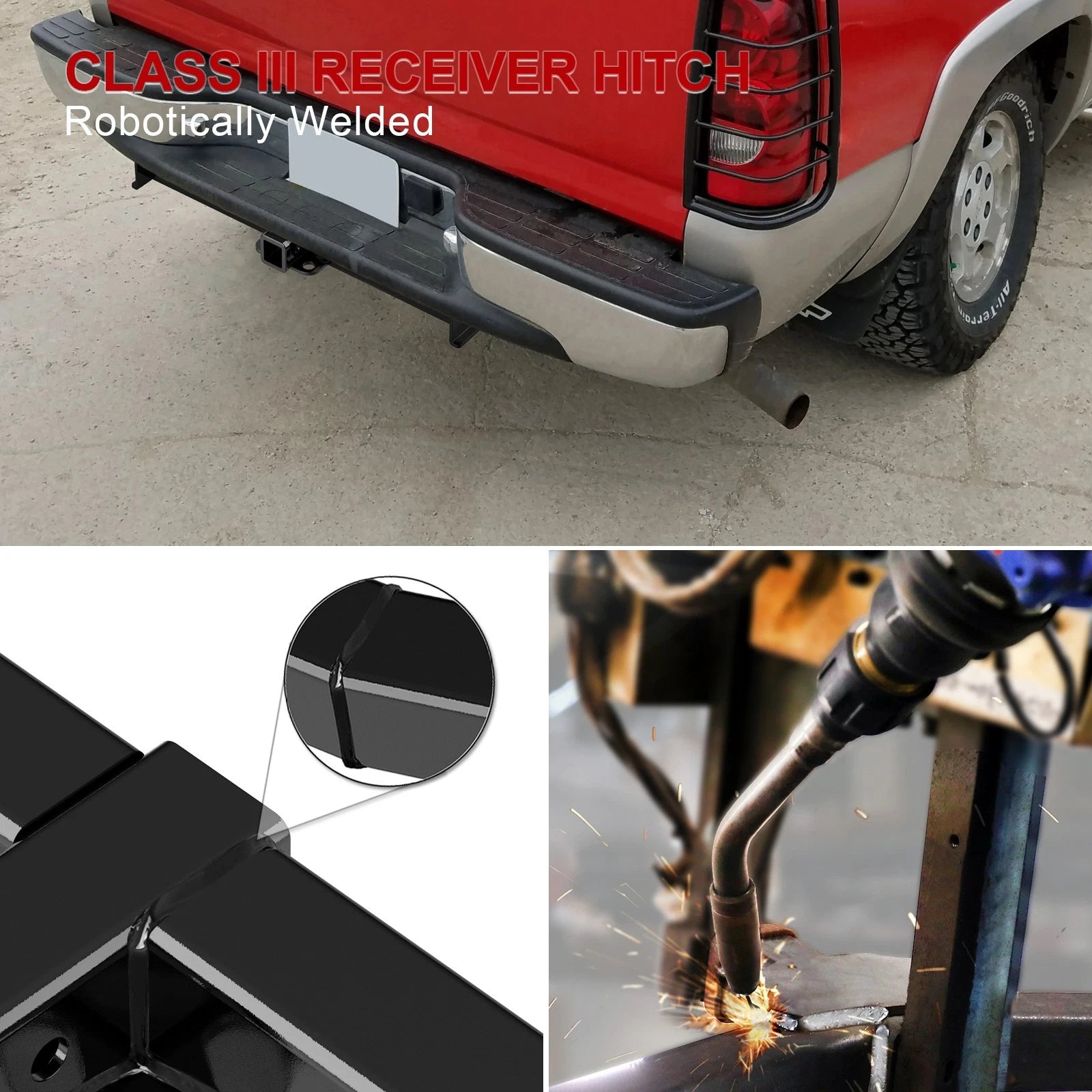 2 Inch Trailer Hitch Receiver for Chevy Silverado GMC Sierra 1500 (1999-2007)