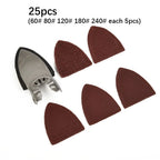 25 Sanding Sheets & Pad for Oscillating Tool Accessories Kit