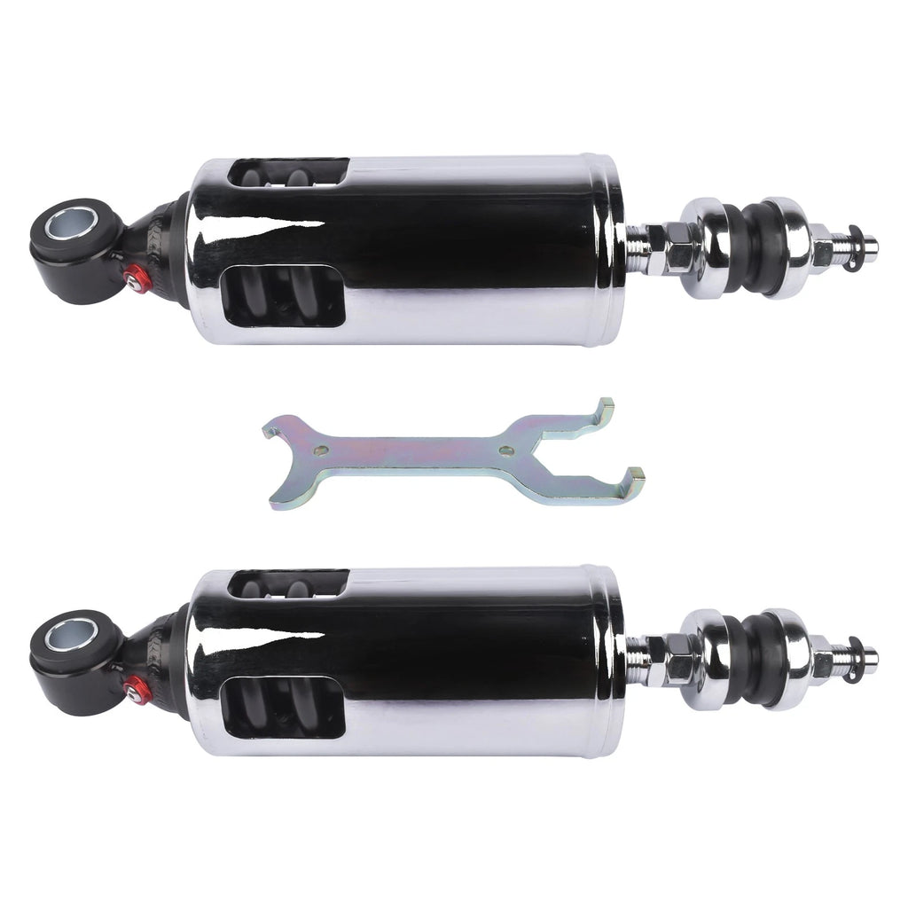 2X Adjustable Chrome Rear Suspension Shocks for Harley Softail (2000-2017)