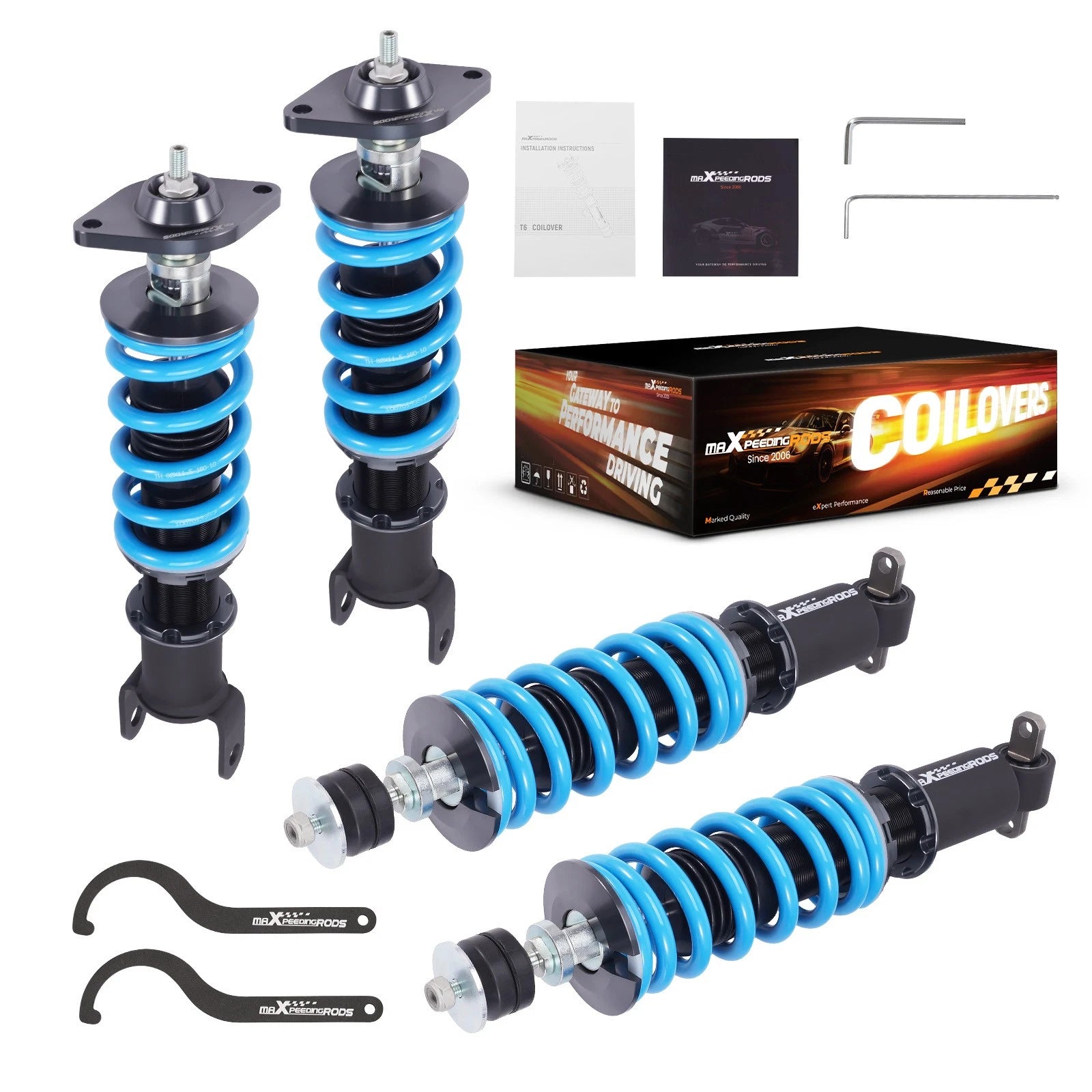 2X Coilover 24 Way Adjustable for Chevrolet Corvette C5/C6 (1997-2013)