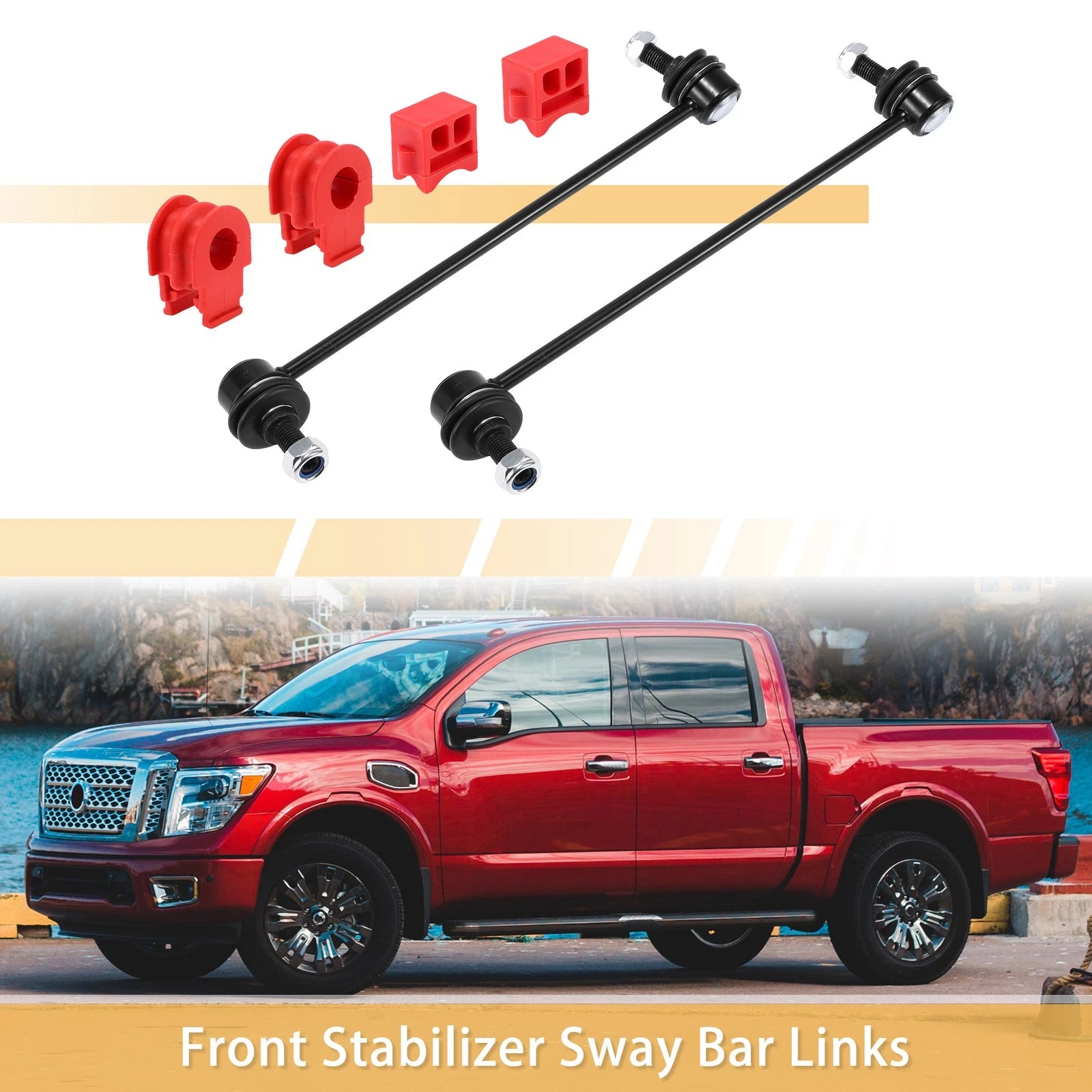 Set of 1 Front Stabiliser Sway Bar Link with Bushing for Nissan Rogue (No. 54618JA000)