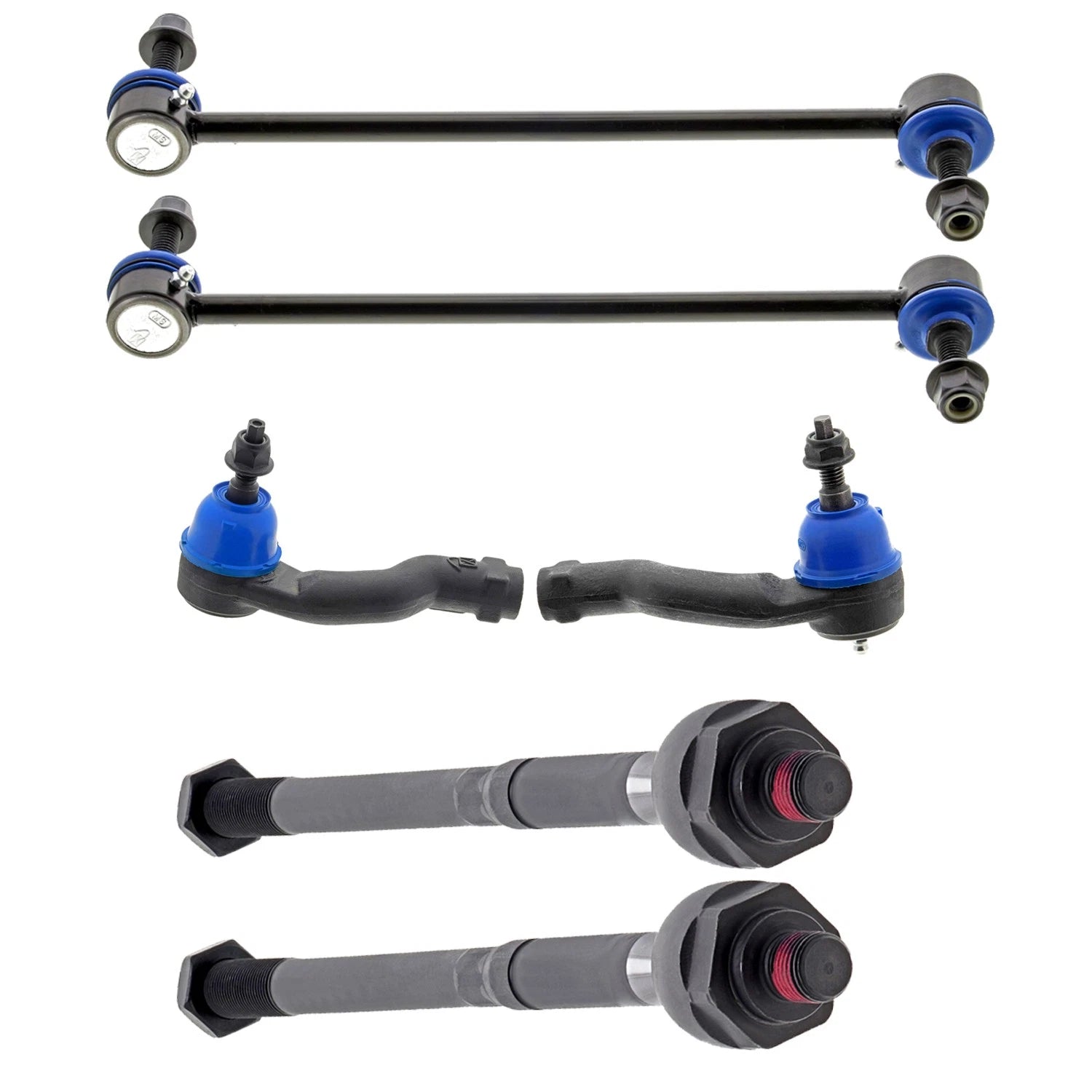 Set of 4 Mevotech Supreme Tie Rod Ends & Sway Bar Links for Corsair