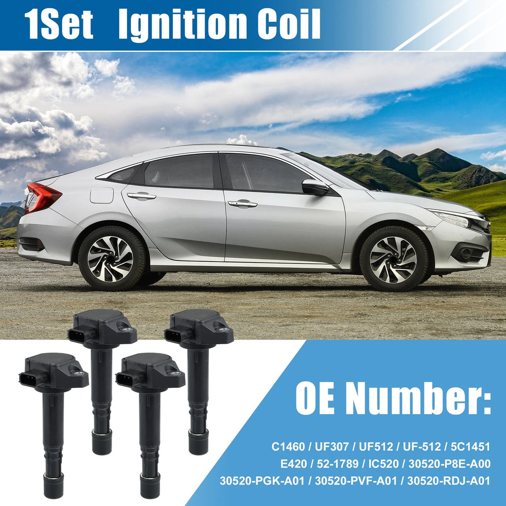 Set of 1 Ignition Coil for Honda Civic Acura EL 1.7L L4 C1460 12582000 (2001–2005)