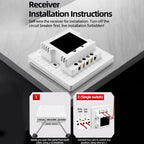 Wireless Remote Control Wall Switch for Smart Lighting (110V-240V)