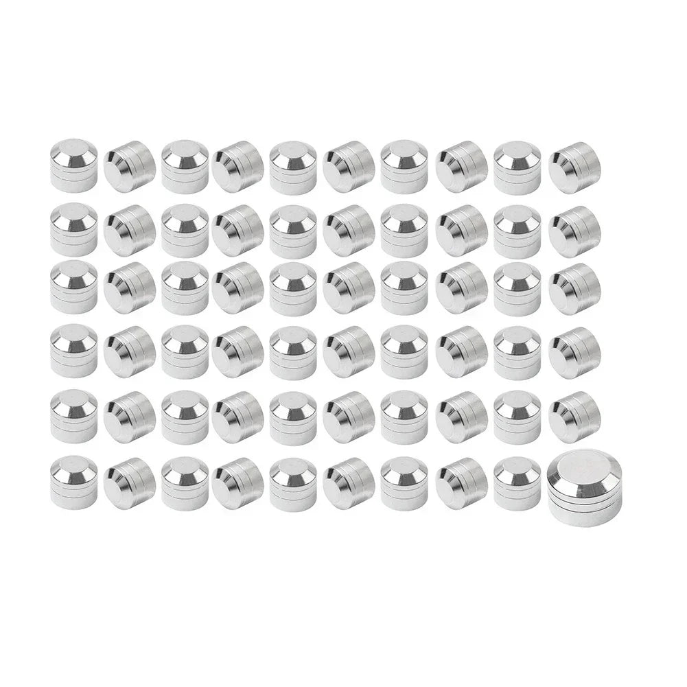 60 x Chrome Engine Bolt Caps Covers for Harley Evolution Engines (1984-1999)