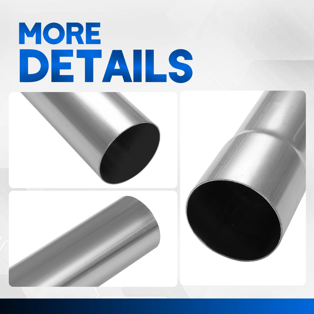 3.5" OD Mild Steel Exhaust System Pipe for Universal Fit (Custom 47" Length)