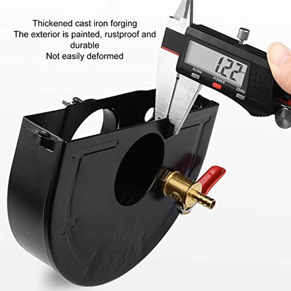 Water-Assisted Dust Cover for Angle Grinder (12 x 9 cm) Steel Black