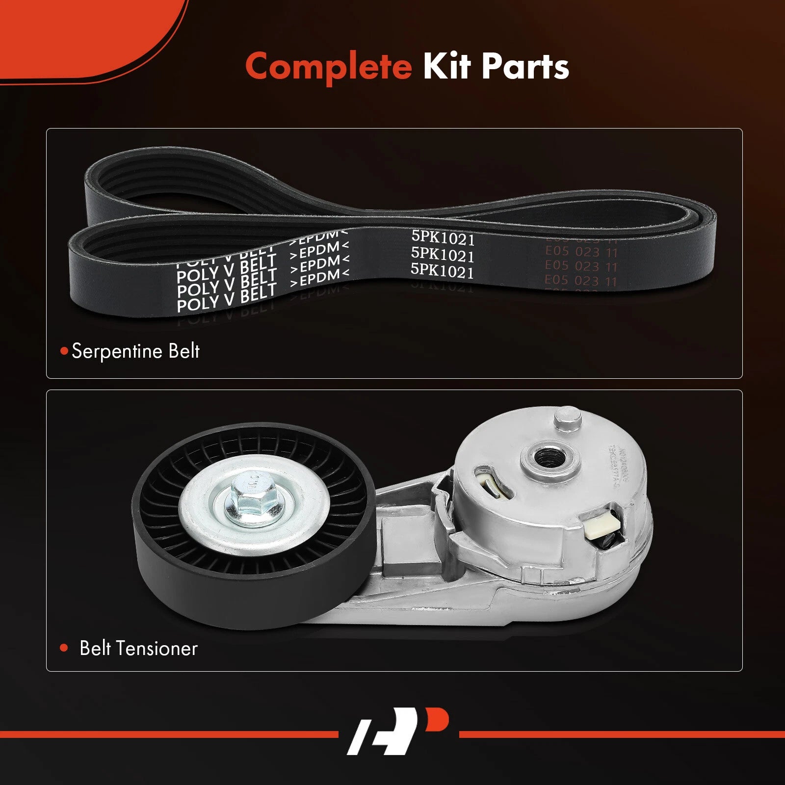 2X Serpentine Belt Drive Component Kit for Chevy Malibu (2005–2012)
