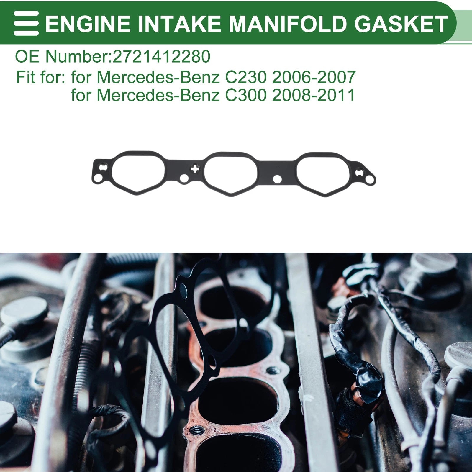 Engine Intake Manifold Gasket for Mercedes-Benz C230 (2006–2007) No. 2721412280