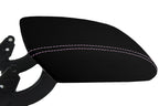 Center Console Armrest Cover for Audi Q5 (2018–2023) Carbon Fiber Pink Stitch