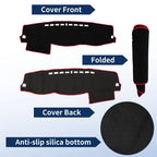 Dash Cover for Mitsubishi Shogun (2007–2019) Polyester Black Red Edge