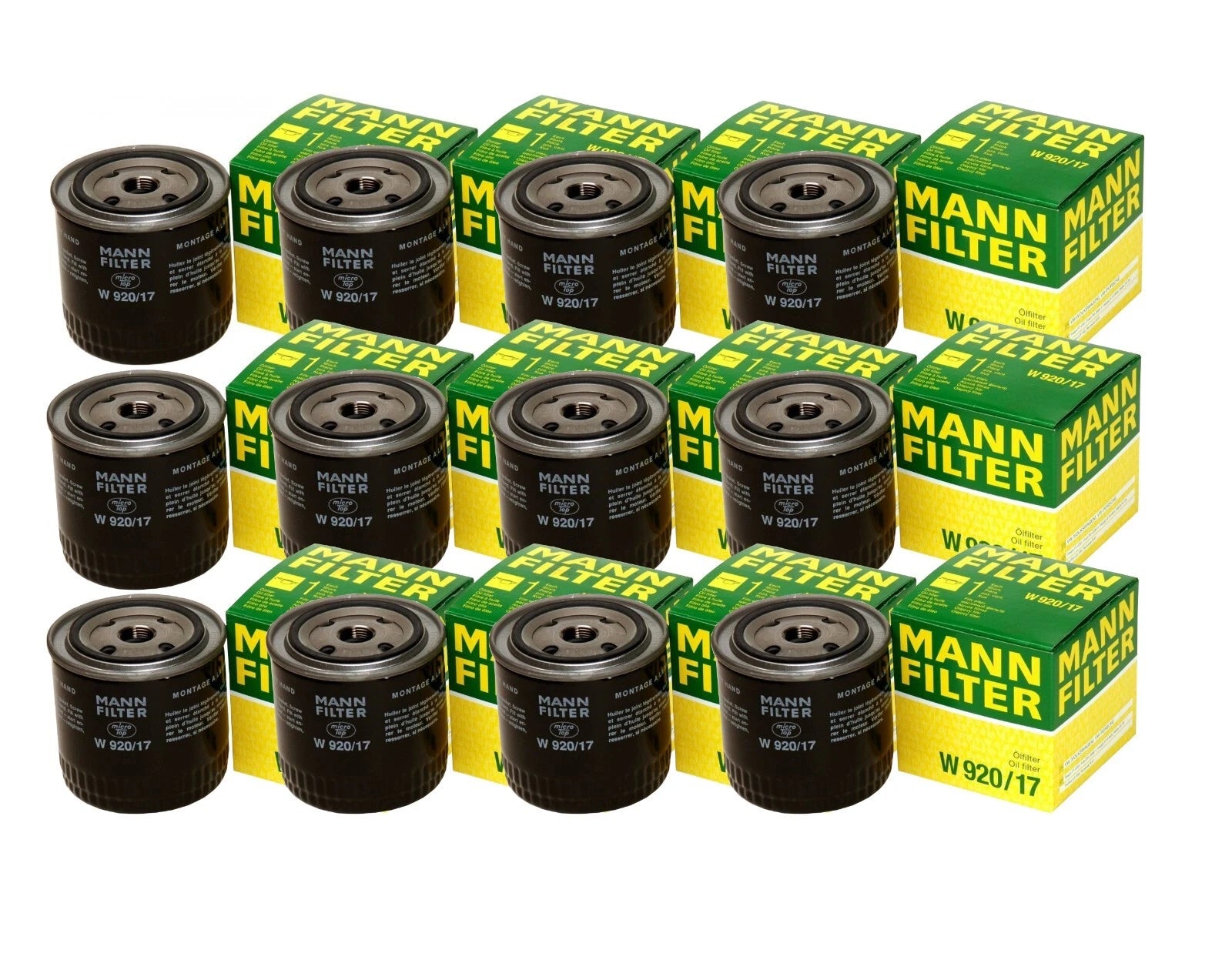 Set of 12 Engine Oil Filters for Chrysler Dodge Ford Jeep Mitsubishi Volvo