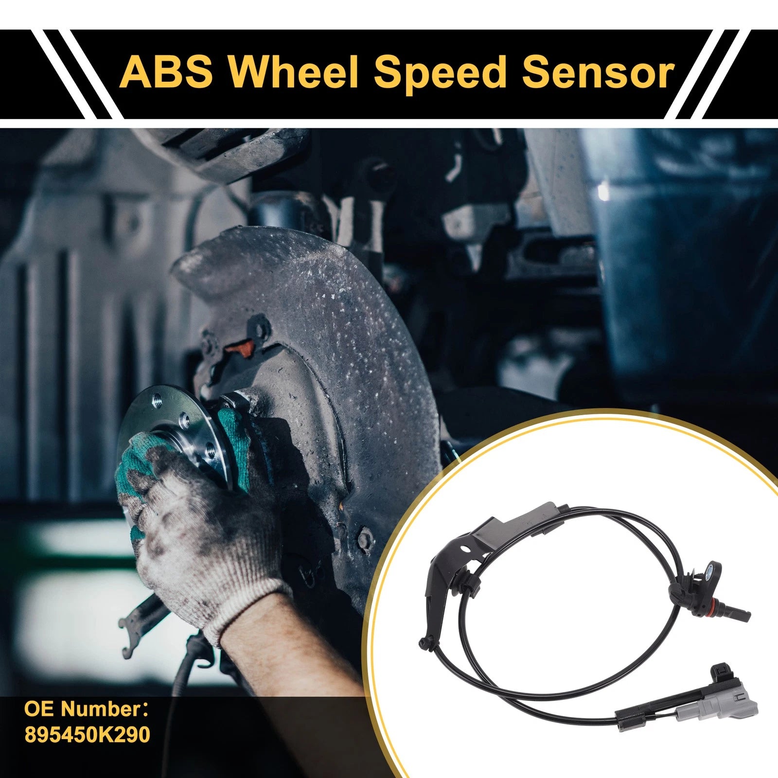 ABS Wheel Speed Sensor No. 895450K290 for Toyota Hilux (2010) 1Pc Right Rear
