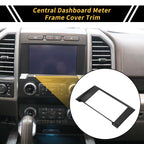 Central Dashboard Meter Frame Cover Trim for Ford F-150 (2015–2020) Carbon Fiber Black