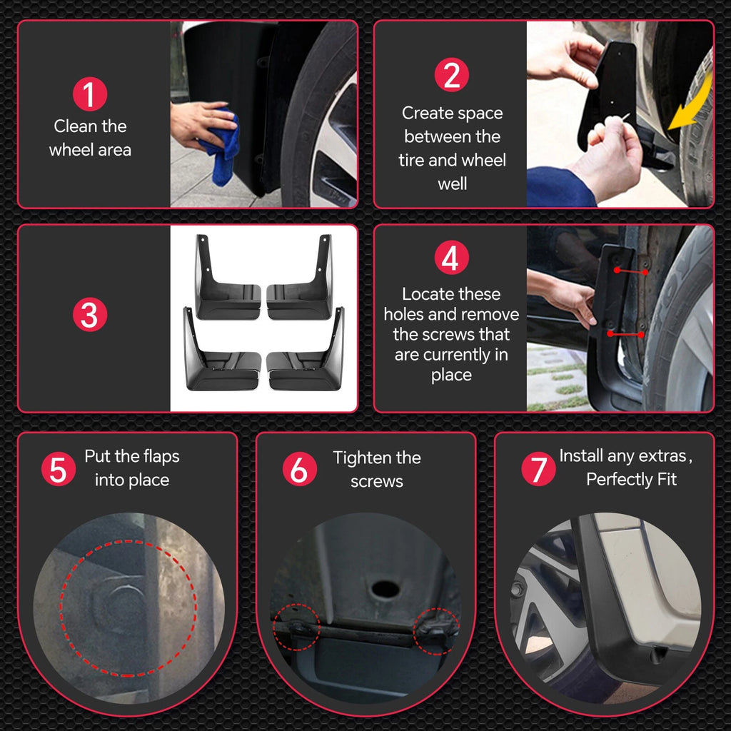 Fender Splash Guards Mudguards for 2018-2020 Toyota Sienna (3.5L)