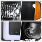 Switchback Dual L-Shape LED DRL Headlights for Dodge Ram 1500-3500 (1994–2002)