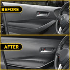 Set of 2 PU Leather Dashboard Door Trim Strips for Car