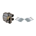 Hitachi Ignition Coil & 6 NGK Iridium Spark Plugs for Mazda 929 (1990–1995)