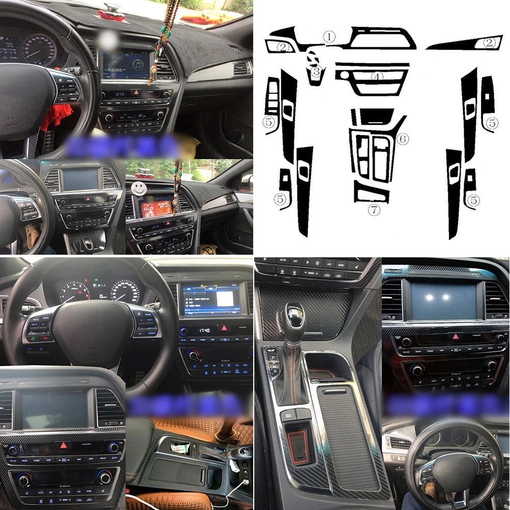 Set of 1 Interior Molding Stickers Decals for Hyundai Sonata 9 (2015–2017)