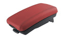 Leather Console Lid Armrest Cover for Kia Forte (2010–2013) Red Black Stitch