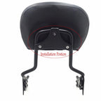 Sissy Bar Backrest Pad Mount Kit for Harley Touring (2009–2017) Black