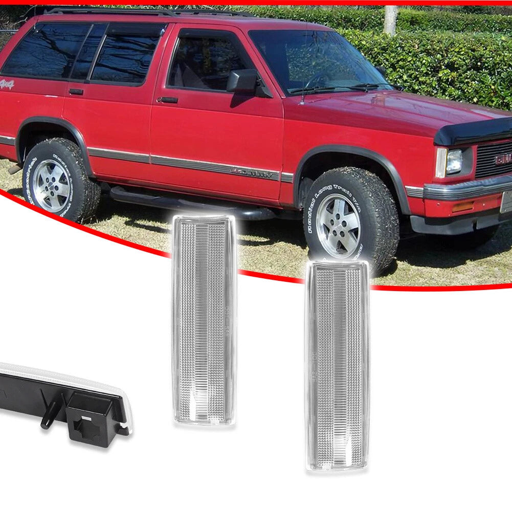 2X Clear Lens Side Corner Marker Lights for Chevy S10 GMC Jimmy S15