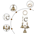 Rattan Witch Bell Wind Chime with Brass Finish for Bohemian Decor