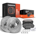 Front Drilled Brake Rotors & Ceramic Pads for Toyota RAV4 (2001-2005)