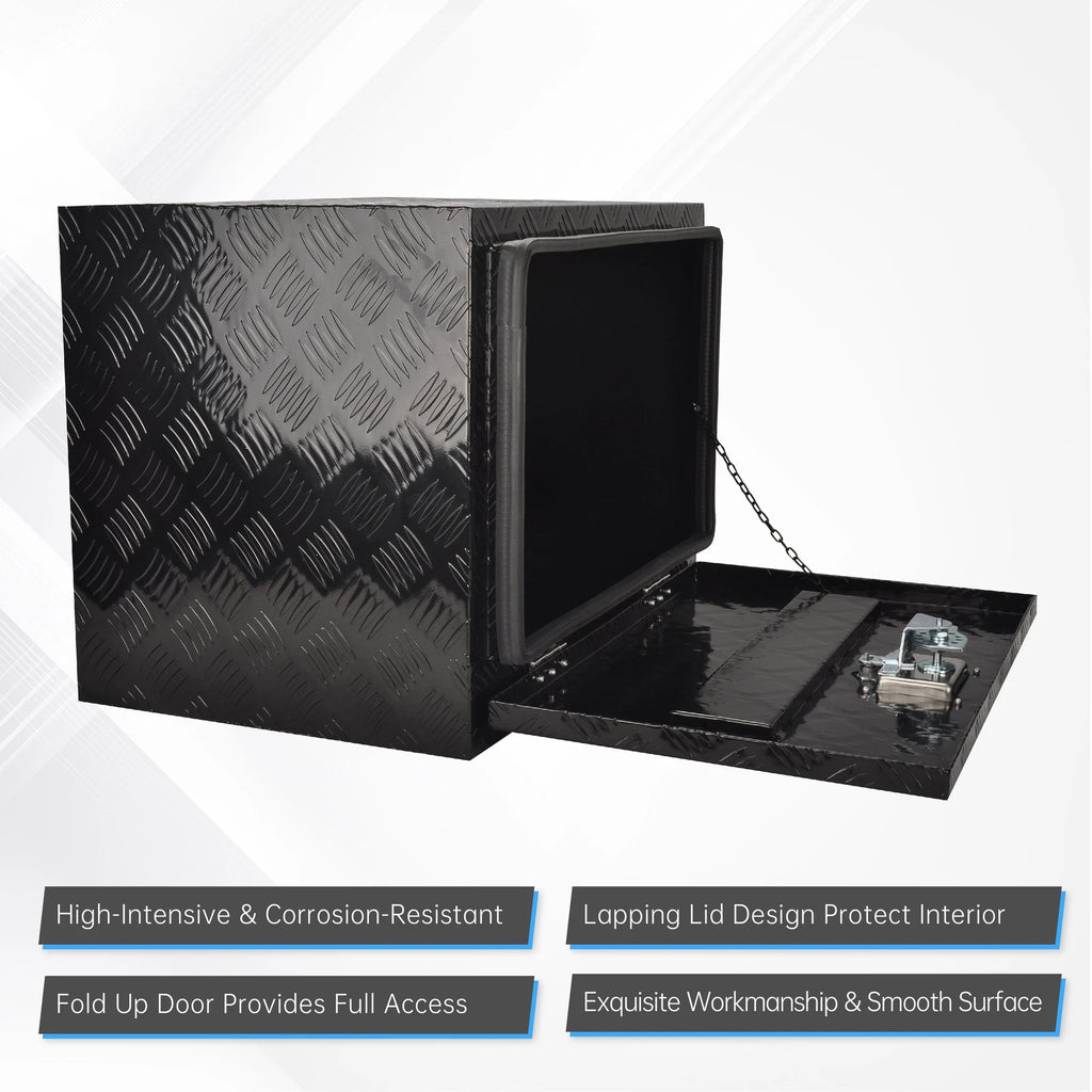 Black Aluminum Tool Box for Pickup Truck (24"X18"X17")