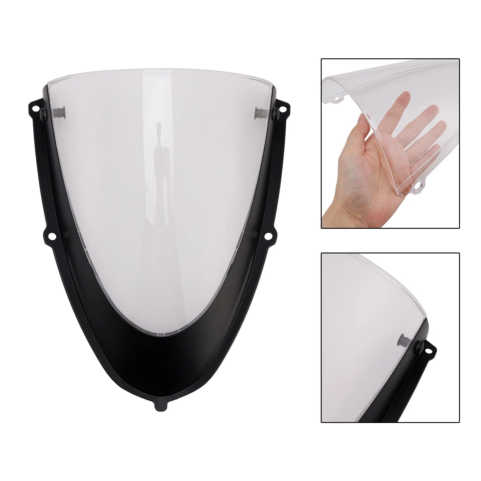 Headlight Fairing Windshield for Aprilia RS 660 (2020–2024) Matt Black/Clear