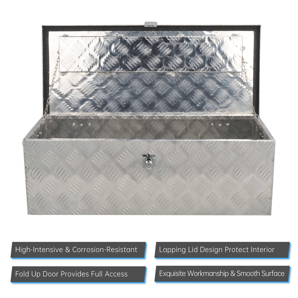 Chrome Aluminum Tool Box for Pickup Truck (30"X13"X10")