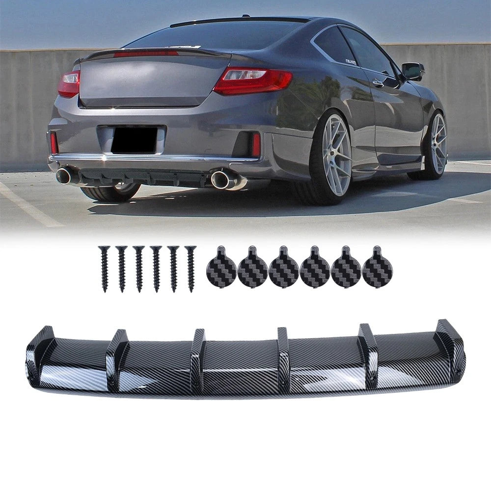 Carbon Fiber Rear Bumper Diffuser Lip Spoiler for Honda Accord Coupe