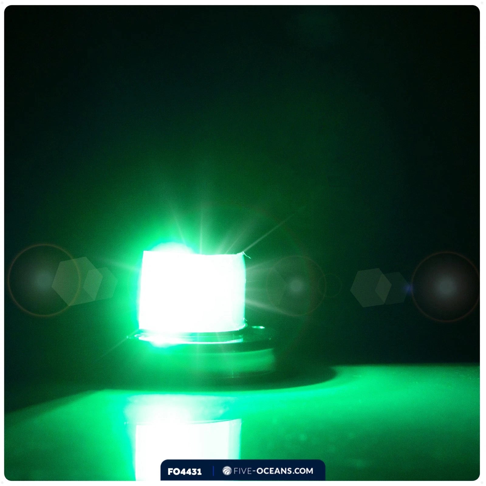 Marine LED Boat Bow Navigation Light for Starboard (Deck Mount)