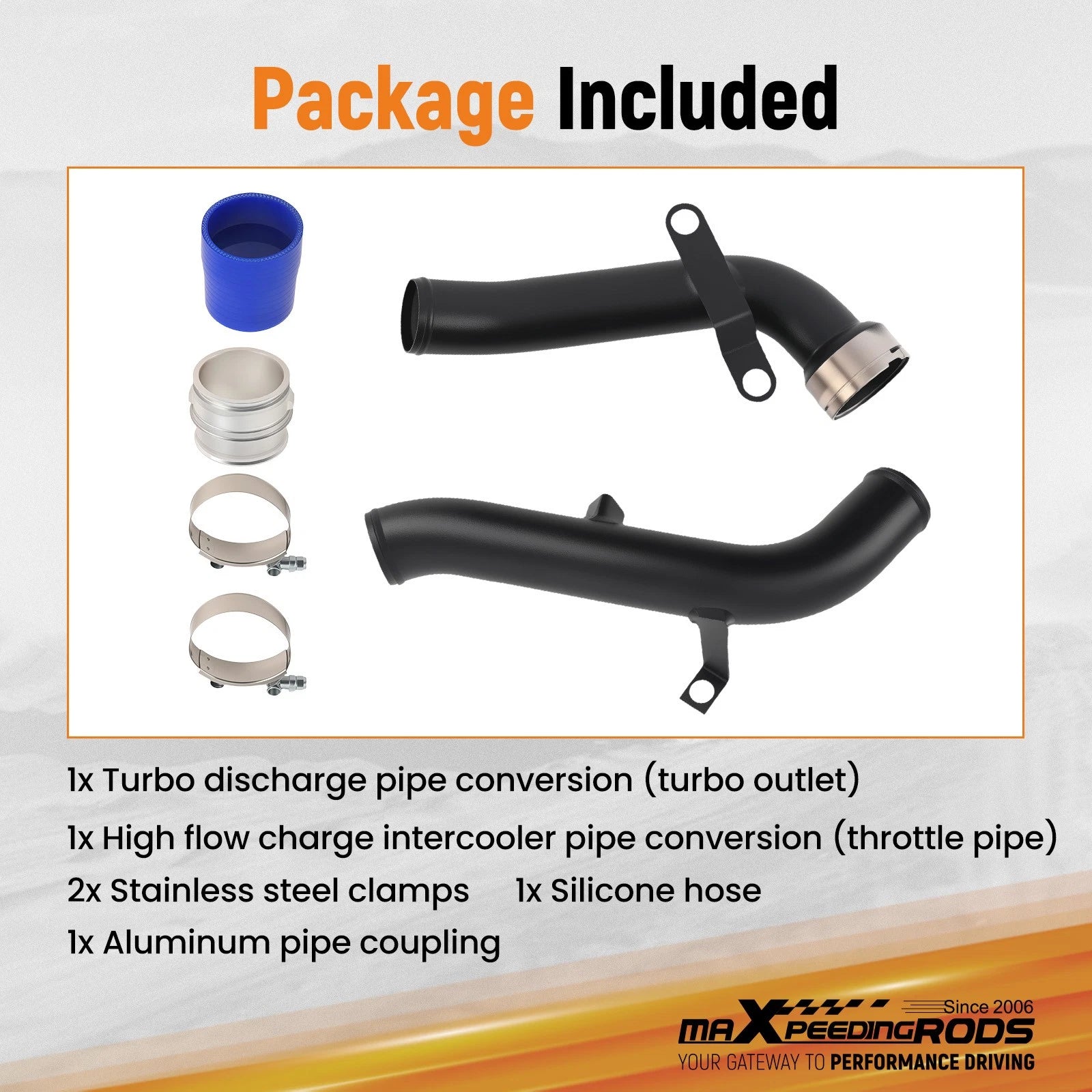 Turbo Discharge Pipe Conversion Kit for Audi TT (2007–2014) VW GTI (2006–2014)