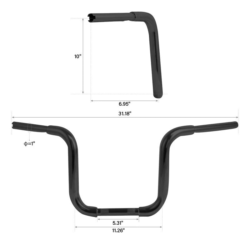 Ape Hanger Handlebar 1-1/4" for Harley Sportster (10''-20'')
