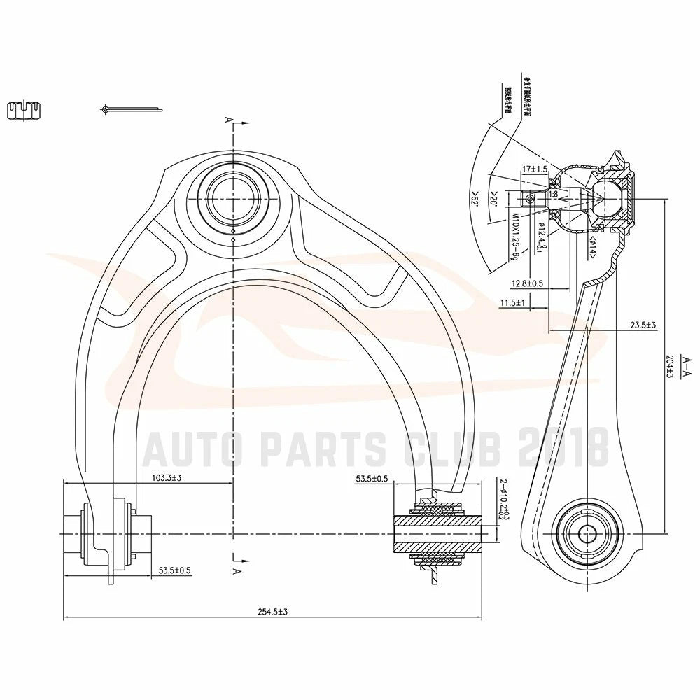 Set of 10 Front Upper Control Arms Tie Rods Ball Joints for Honda Accord (2008–2012)