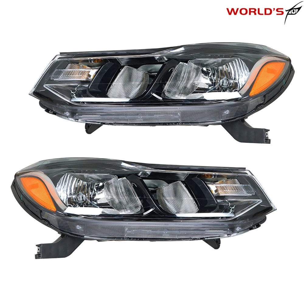 Set of 2 Halogen Headlights for Chevrolet Trax (2017–2020) Chrome Housing