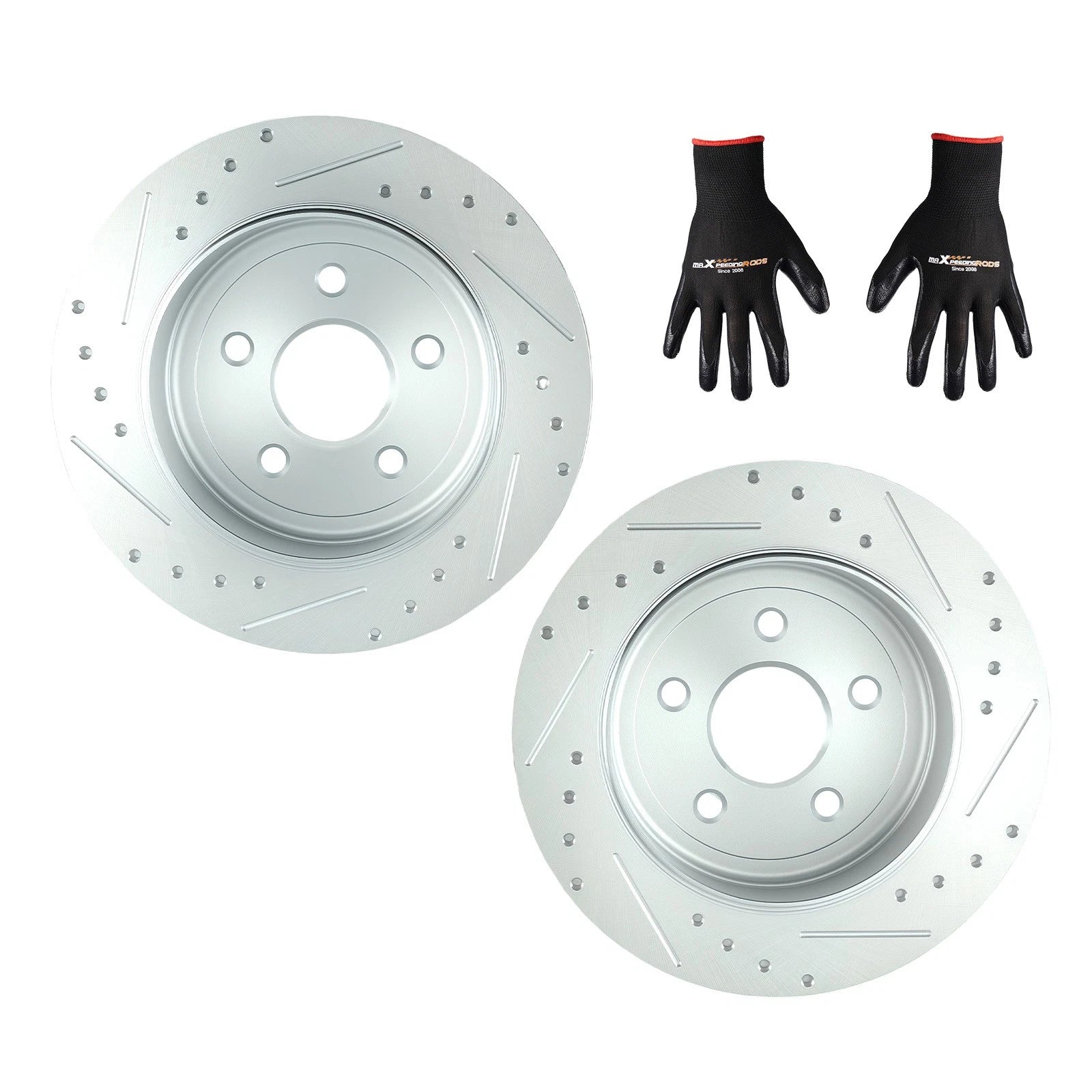 13" Rear Drilled & Slotted Brake Disc for Jeep Grand Cherokee (2011–2020) S-53061