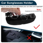 Sunglasses Case for Porsche Panamera Eyeglasses Holder Storage Box Black