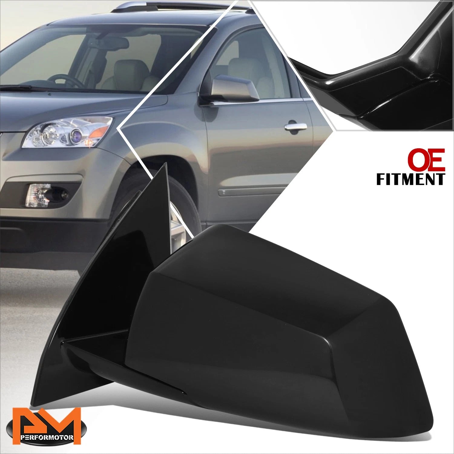 Power Adjust Heated Side Rear View Mirror for Saturn Outlook (2007–2008)