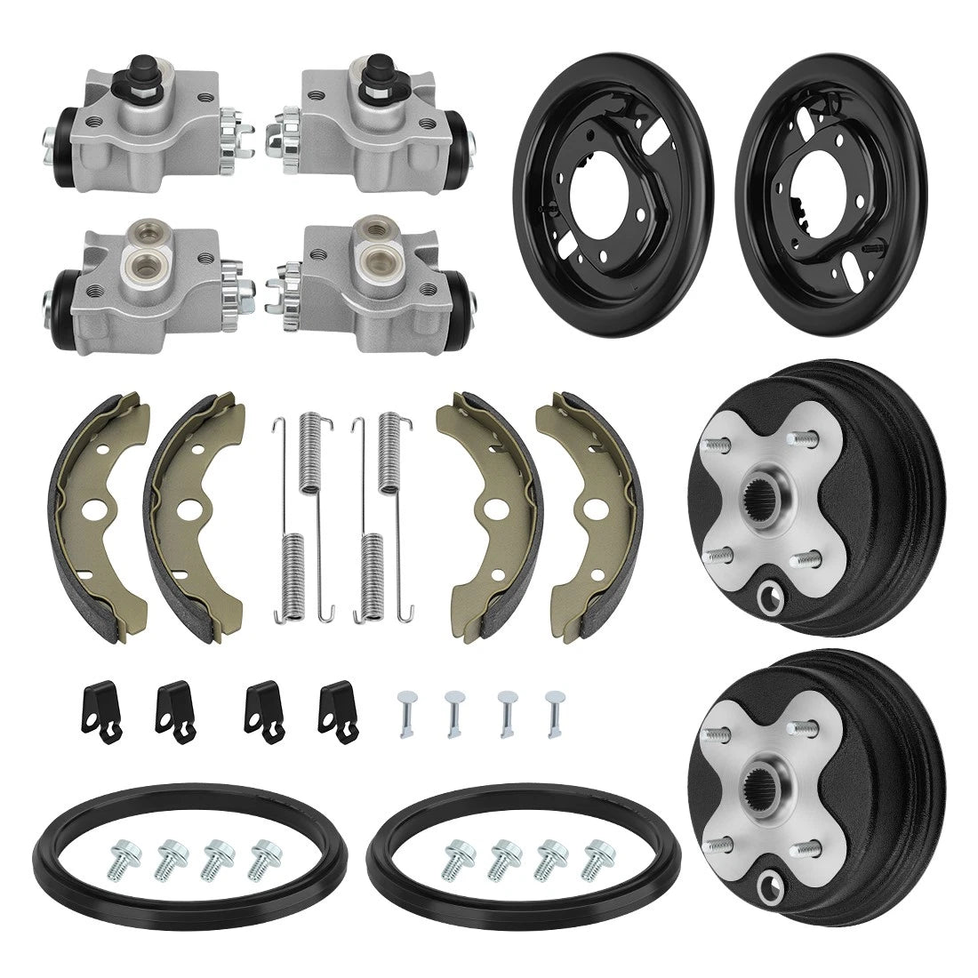 Front Brake Drum Plate & Cylinder Set for Yamaha Big Bear 350 YFM350U (1996–1998)