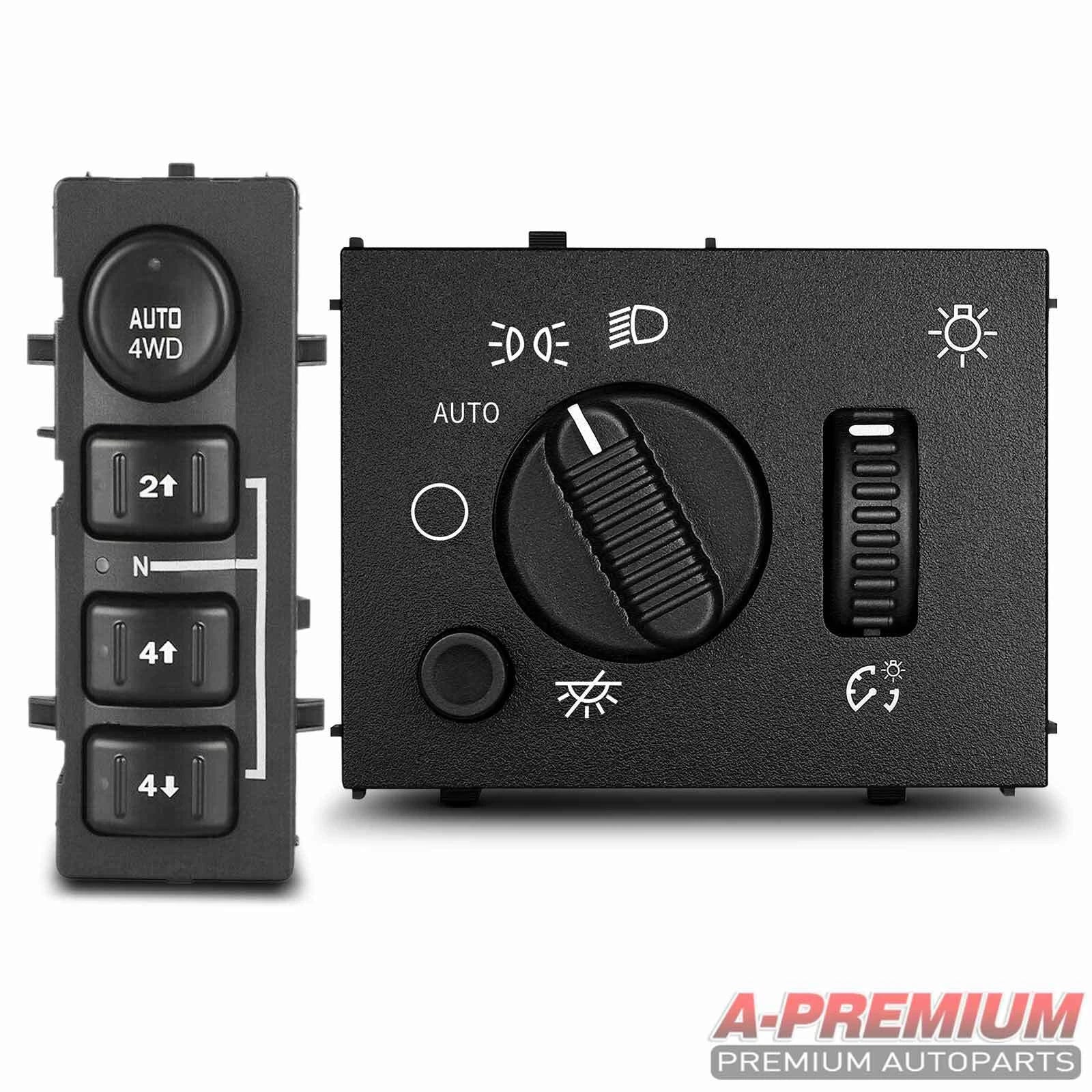 4X4 Selector Switch & Headlight Switch for Cadillac Chevrolet