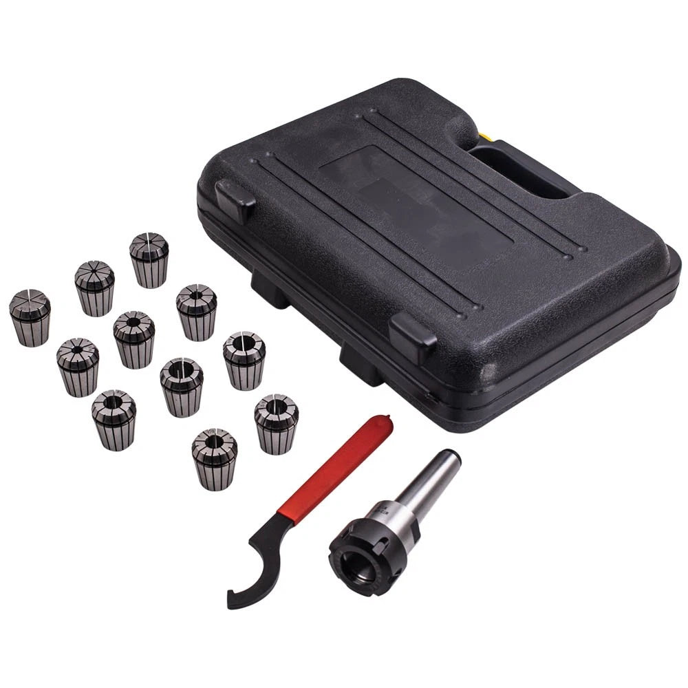 11Pcs ER32 Collet Set with MT3 Shank for Milling Machine