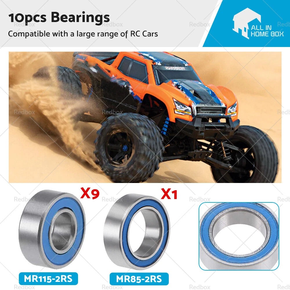 10X MR85-2RS MR115-2RS Bearing PTFE Rubber Seal for RC 2728 4606 5114