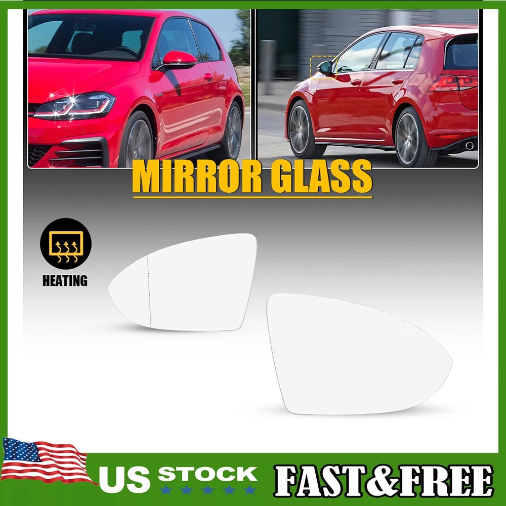 Heated Side Mirror Glass for VW Golf MK7 GTI R Jetta (2015â2021)