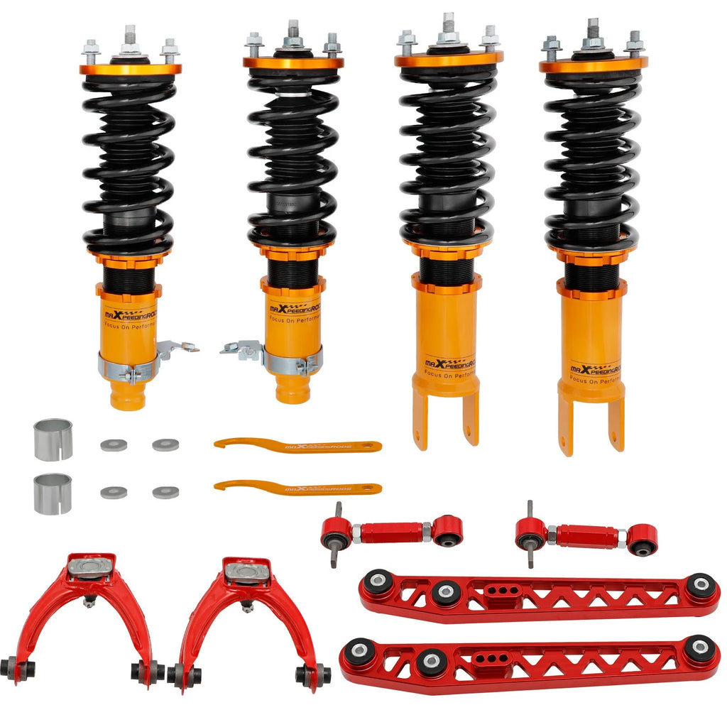 Set of 4 Coilovers & 6 Control Arms for Honda Civic (1996–2000)