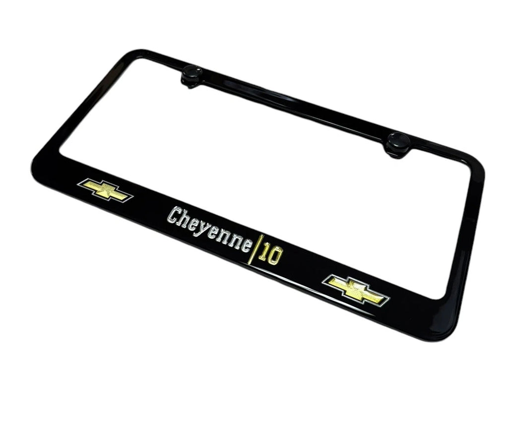 License Plate Frame Premium with Gold Bowtie for Chevrolet Cheyenne (2001–2005)
