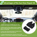 Set of 1 Sun Visor Repair Kit for Dodge Ram 1500 (2019–2023) Aluminum Alloy Black