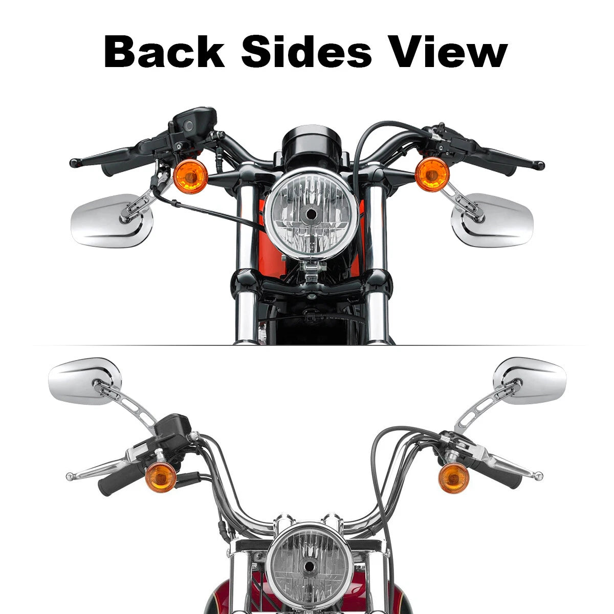 Rear View Mirrors for Harley Touring Road King Sportster XL Softail Dyna