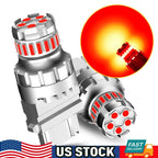 2X AUXITO 3157 3156 Red LED Brake Tail Stop Signal Light Bulbs for